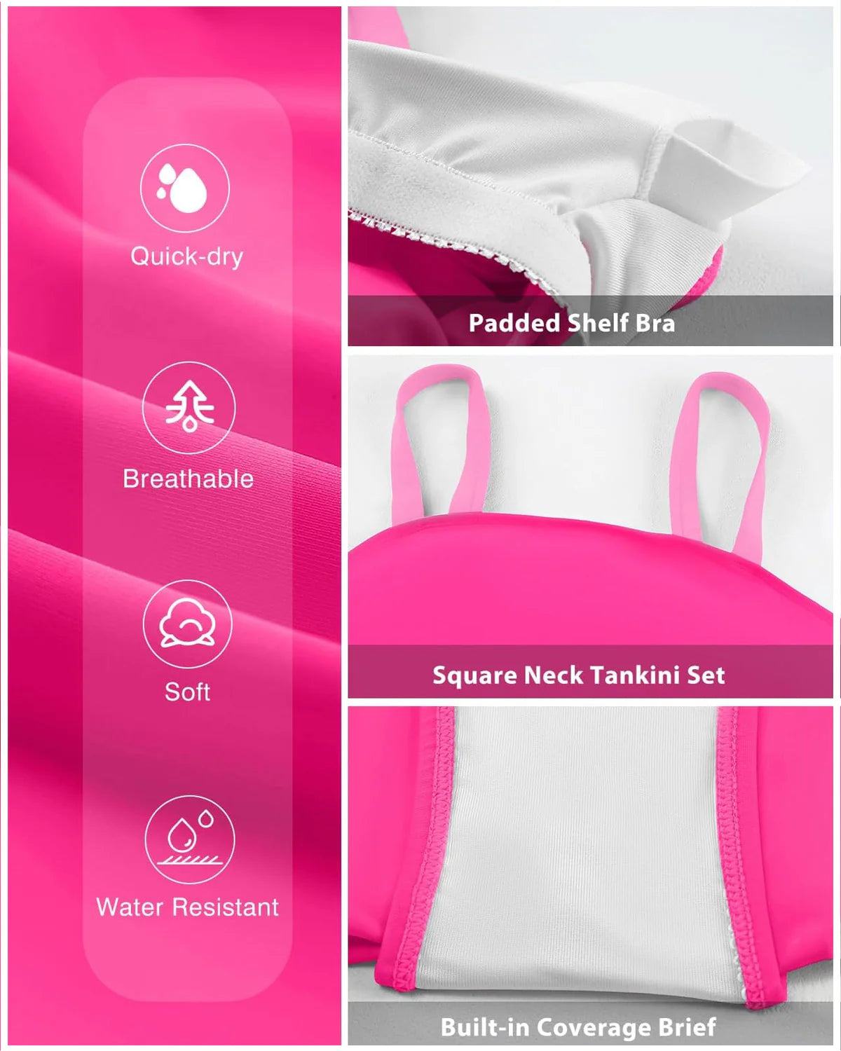 LITACTIVE® Cover Square Tankini Set