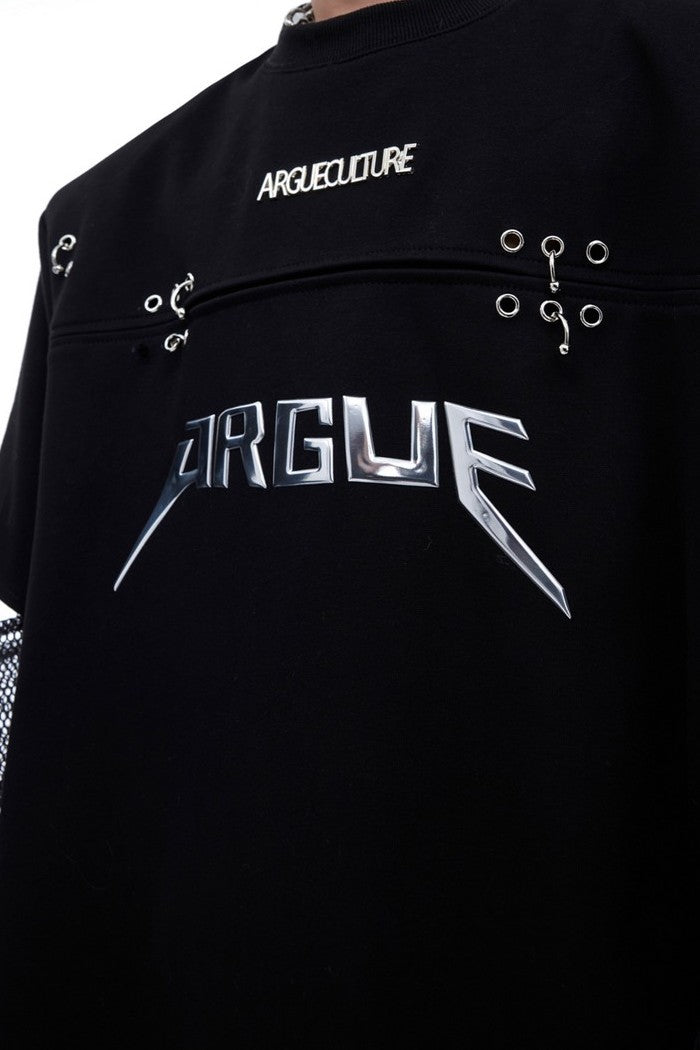 Two-Piece Logo Mesh T-Shirt